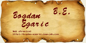 Bogdan Egarić vizit kartica